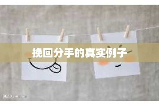 挽回分手的真实例子
