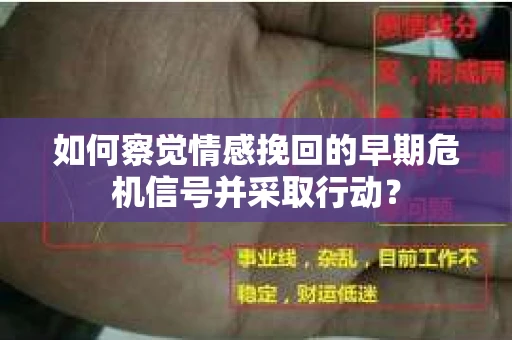 如何察觉情感挽回的早期危机信号并采取行动？