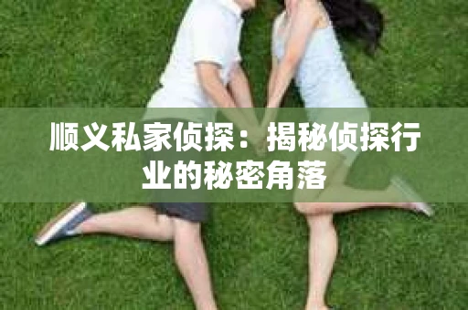 顺义私家侦探：揭秘侦探行业的秘密角落