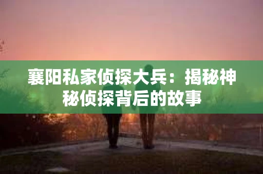 襄阳私家侦探大兵：揭秘神秘侦探背后的故事