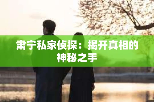 肃宁私家侦探：揭开真相的神秘之手