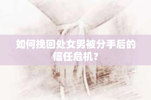 如何挽回处女男被分手后的信任危机？